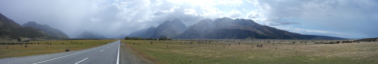 005 Mount Cook Road Into Rain