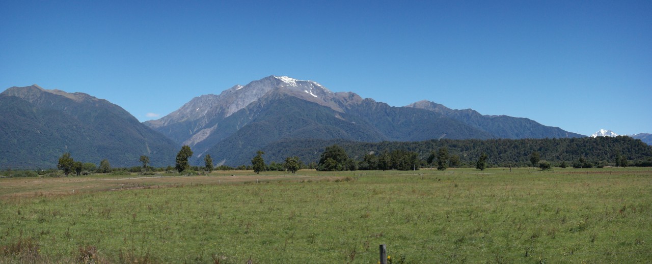 Mount Cook schummelt sich mit ins Bild.