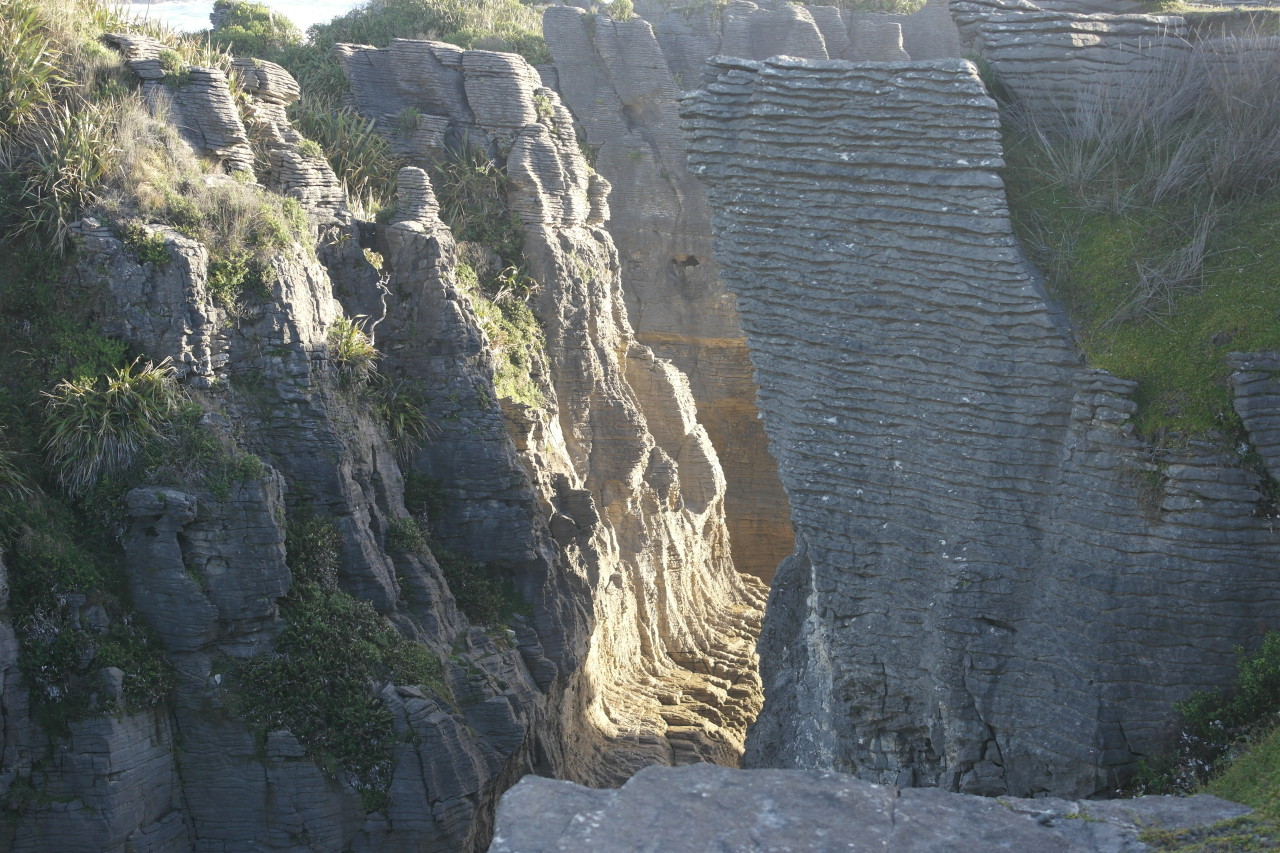 019 Punakaiki Pancake Rocks Blowhole 1 Sea Access Pancakes