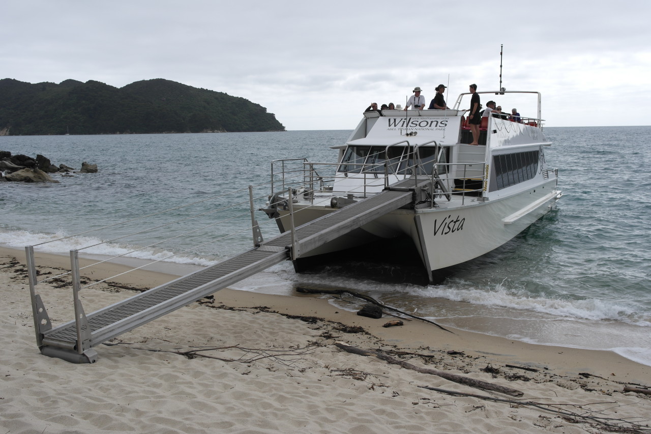 022 Abel Tasman Water Taxi On Beach