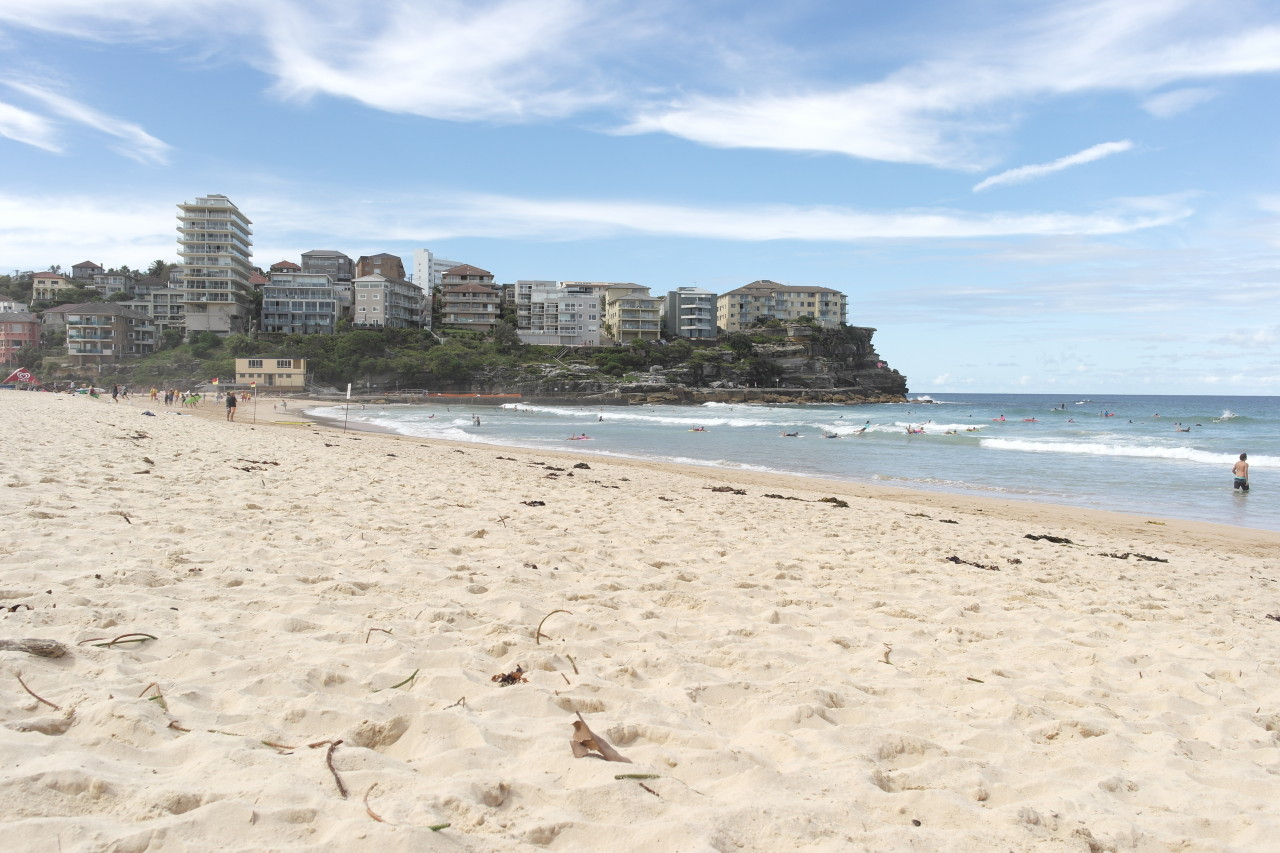 Das ist Manly Beach, der zweitbeliebteste Strand in Sydney (nach Bondi Beach). Mir persönlich hat er aber nicht so zugesagt. Da war der Freshwater Beach (ein Strand weiter nördlich) um einiges hübscher.